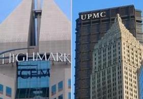 Highmark building (left), UPMC building (right)